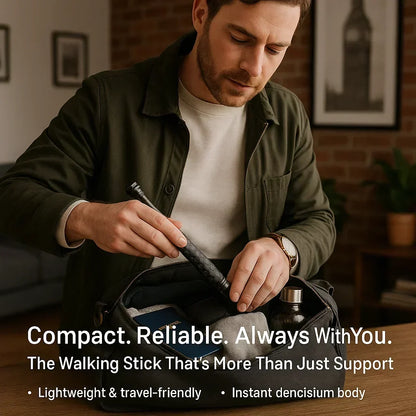 Telescopic Defense Cane with Quick-Release Button for Urban Safety & Trail Hiking