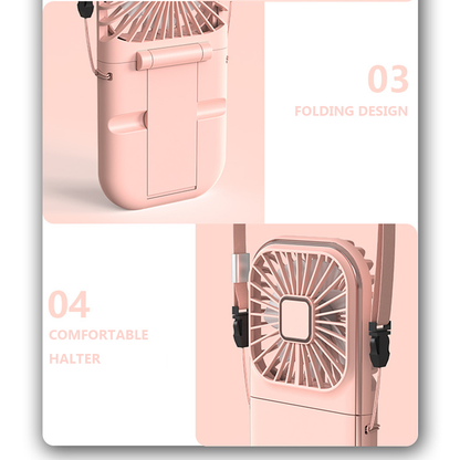 Portable Phone Holder with Cooling Fan & Rechargeable Battery for Summer Comfort