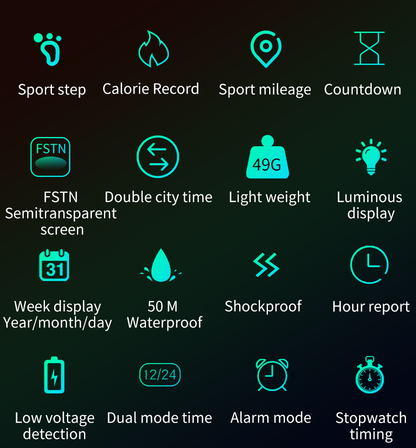 Outdoor Explorer | Digital Step Counter Watch with Waterproof Design | Ideal for Fitness Tracking