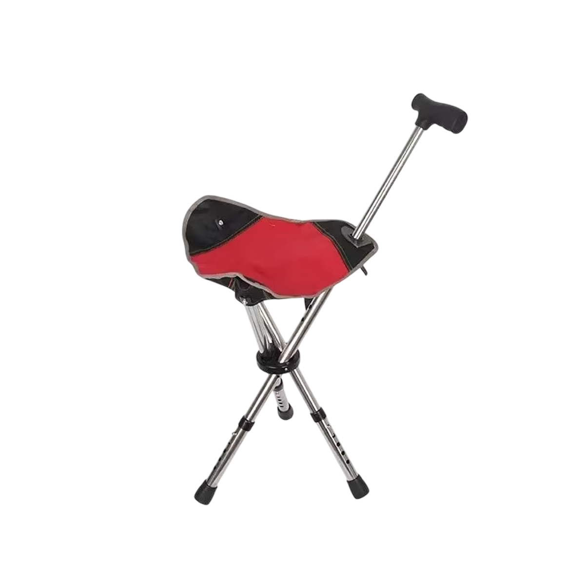 Folding Walking Cane with Built-In Seat – Adjustable Height Mobility Aid & Portable Stool for Seniors, Travel & Outdoor Use