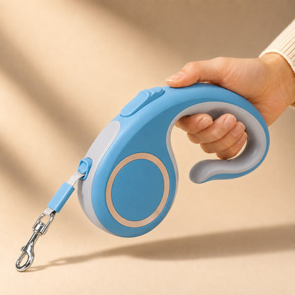 Ortekor Retractable Dog Leash for Daily Walks & Park Outings - Tangle-Free 3m/5m Pet Lead with One-Button Brake, Comfort C-Grip & No-Mess Auto-Retract