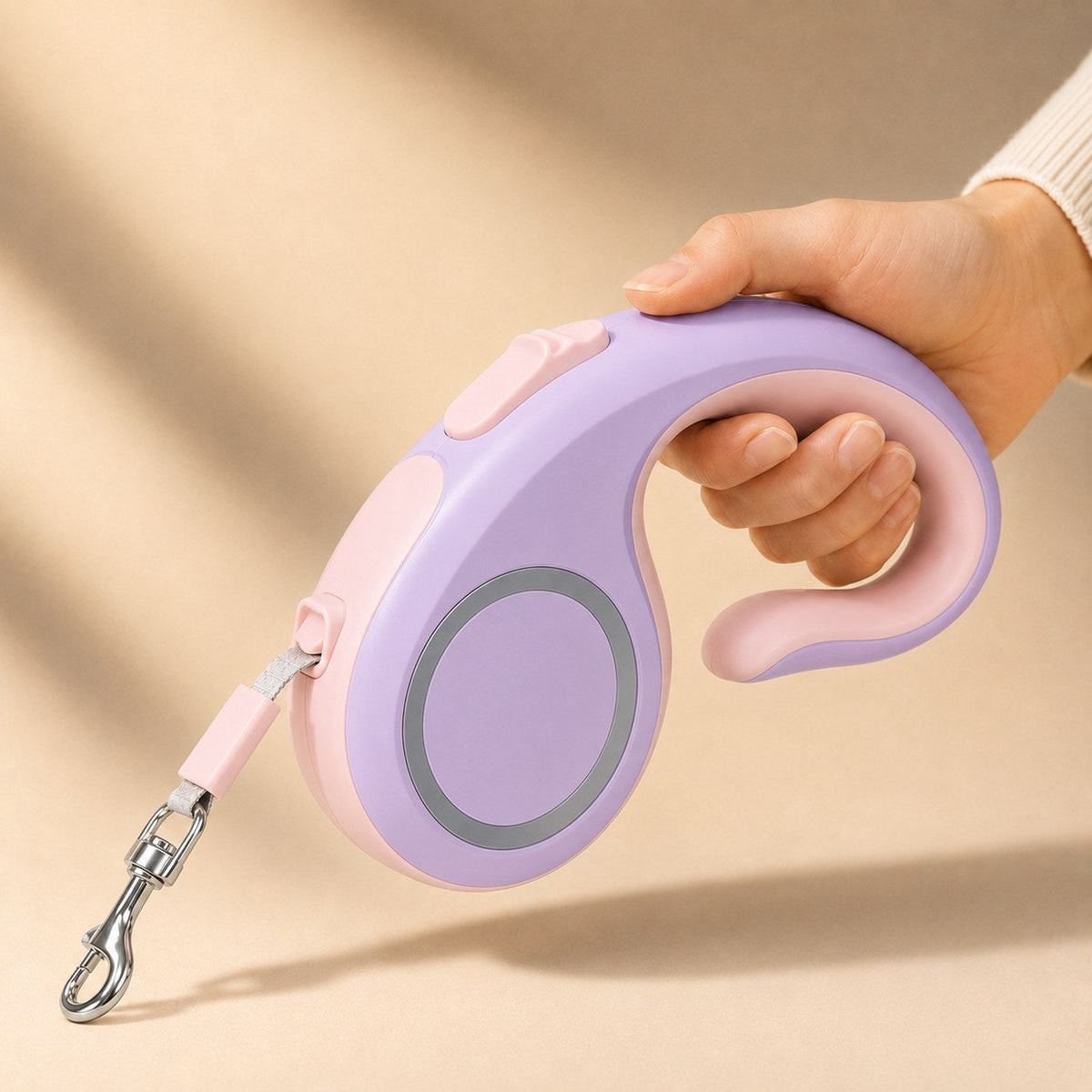 Ortekor Retractable Dog Leash for Daily Walks & Park Outings - Tangle-Free 3m/5m Pet Lead with One-Button Brake, Comfort C-Grip & No-Mess Auto-Retract