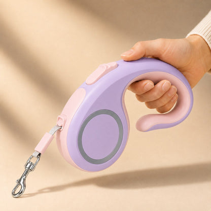 Ortekor Retractable Dog Leash for Daily Walks & Park Outings - Tangle-Free 3m/5m Pet Lead with One-Button Brake, Comfort C-Grip & No-Mess Auto-Retract