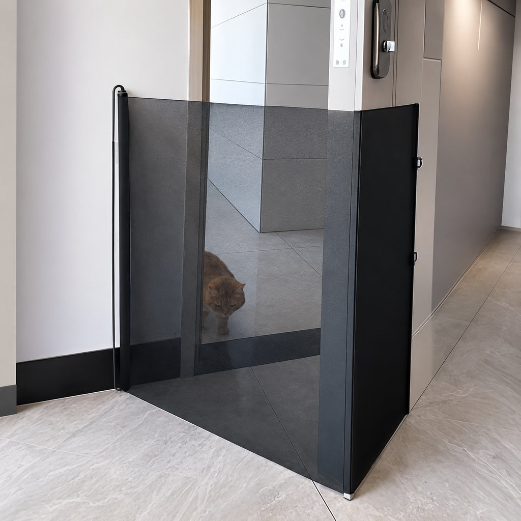 Ortekor No-Drill Retractable Pet Gate for Doorways, Kitchens & Stairs - Keep Cats and Dogs Safely Out of Off-Limit Areas