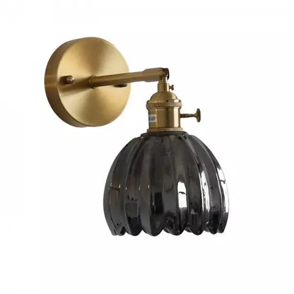 Floral Glass Sconce E26 Base 4.7 in Shade Bedroom Hallway Accent Light Fixture Metal Frame Classic Style for Living Room Bedside Mirror Corr