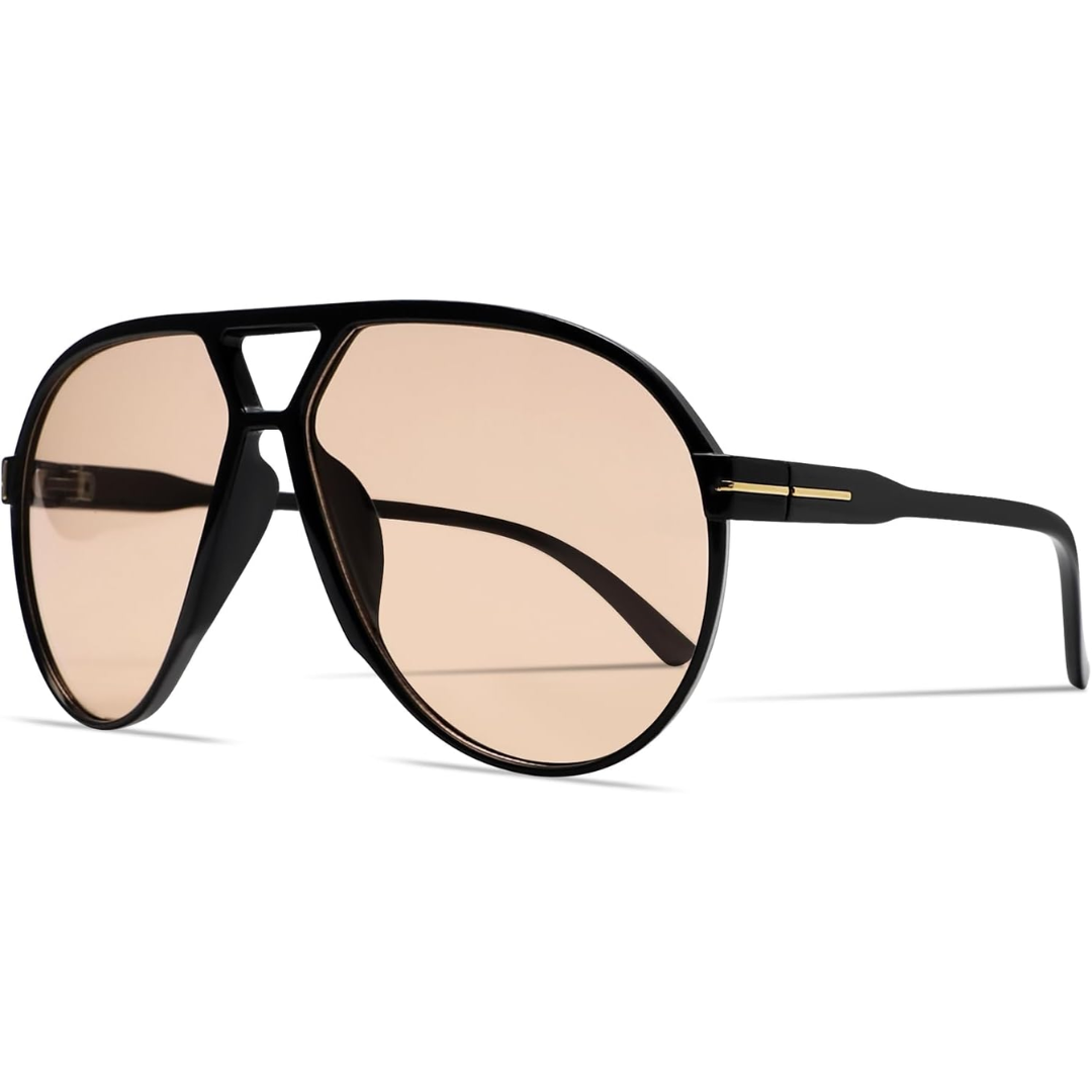 Square Aviator Sunglasses UV400 Protection Unisex Lightweight Retro Eyewear for Men Women Outdoor Beach Driving Everyday Style