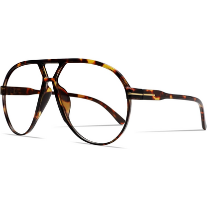 Oversized Aviator Sunglasses UV400 Protection Retro Square Frame Women Men Unisex 70s Vintage Style Lightweight Fashion Eyewear for Beach Fe