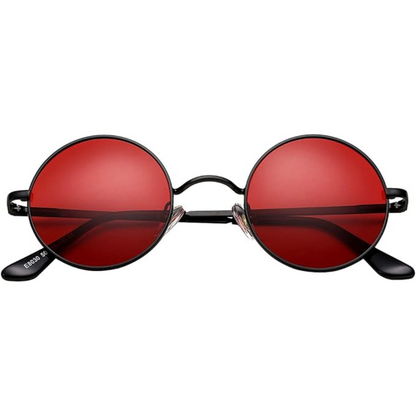 Circle Frame Polarized Sunglasses Anti-Glare UV Protection Vintage Round Eyewear for Outdoor Beach Festival Everyday Wear Men Women