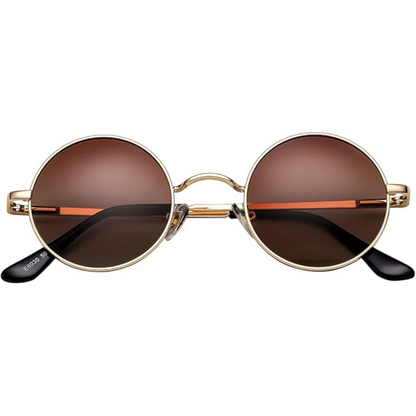 Circle Frame Polarized Sunglasses Anti-Glare UV Protection Vintage Round Eyewear for Outdoor Beach Festival Everyday Wear Men Women