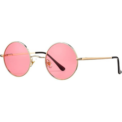 Circle Frame Polarized Sunglasses Anti-Glare UV Protection Vintage Round Eyewear for Outdoor Beach Festival Everyday Wear Men Women
