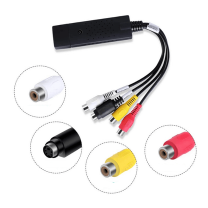 USB Video Cassette Digitizer for Home Movies – Save Old Tapes to Your Computer for Mac & PC – Analog to Digital Transfer Tool