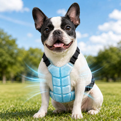 Ortekor Reusable PCM Pet Cooling Vest for Summer Walks & Outdoor Play - No Electricity Cooling Harness for Dogs & Cats