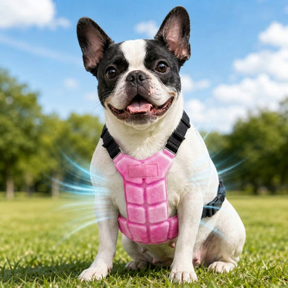 Ortekor Reusable PCM Pet Cooling Vest for Summer Walks & Outdoor Play - No Electricity Cooling Harness for Dogs & Cats