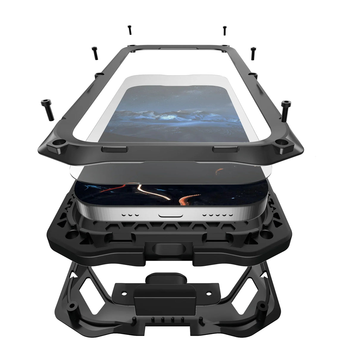 Protective Google Pixel Case with Integrated Screen Shield & Kickstand
