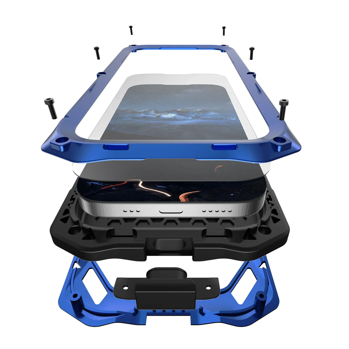 Protective Google Pixel Case with Integrated Screen Shield & Kickstand