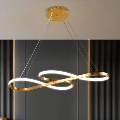 Circular Aluminum Ceiling Fixture Dimmable LED 30 in Ring Hanging Light for Dining Table Kitchen Island Modern Overhead Chandelier with Remo