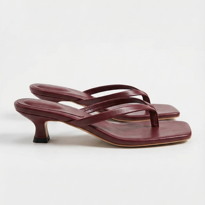 Women's Low Heel Sandals - Open Toe Strappy Heels for Summer - Dressy Casual Footwear for Ladies - Elegant Kitten Heel Shoes