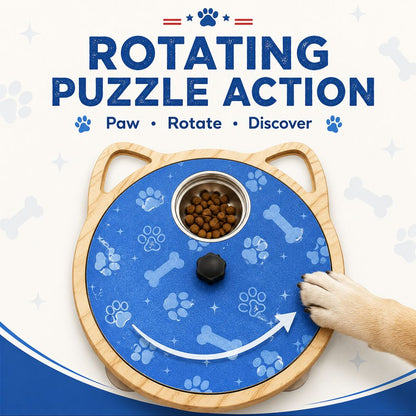 Ortekor 2-in-1 Rotating Dog Nail Scratch Board & Treat Puzzle for At-Home Front-Paw Care - Designed for Dogs That Dislike Clippers