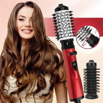 Dual-Brush Volumizing Hot Air Styler with 360° Rotation & 3 Heat Settings for All Hair Types