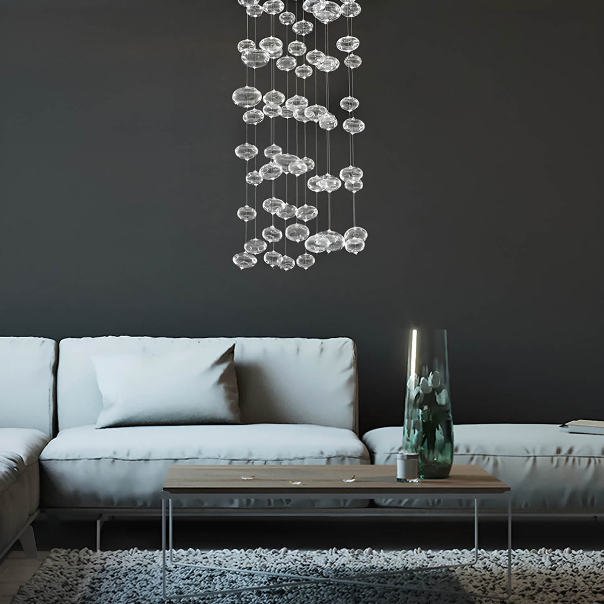 Textured Glass Globe Multi-Light Fixture – Contemporary Overhead Lighting for Dining Rooms & Entryways