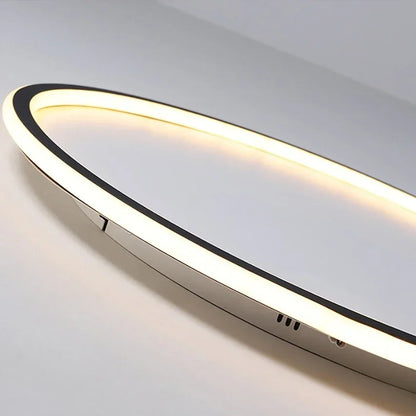 Round LED Flush Mount Ceiling Light — Modern Minimalist Design in Black, White & Gold Finish — Dimmable Nordic Style Overhead Fixture for