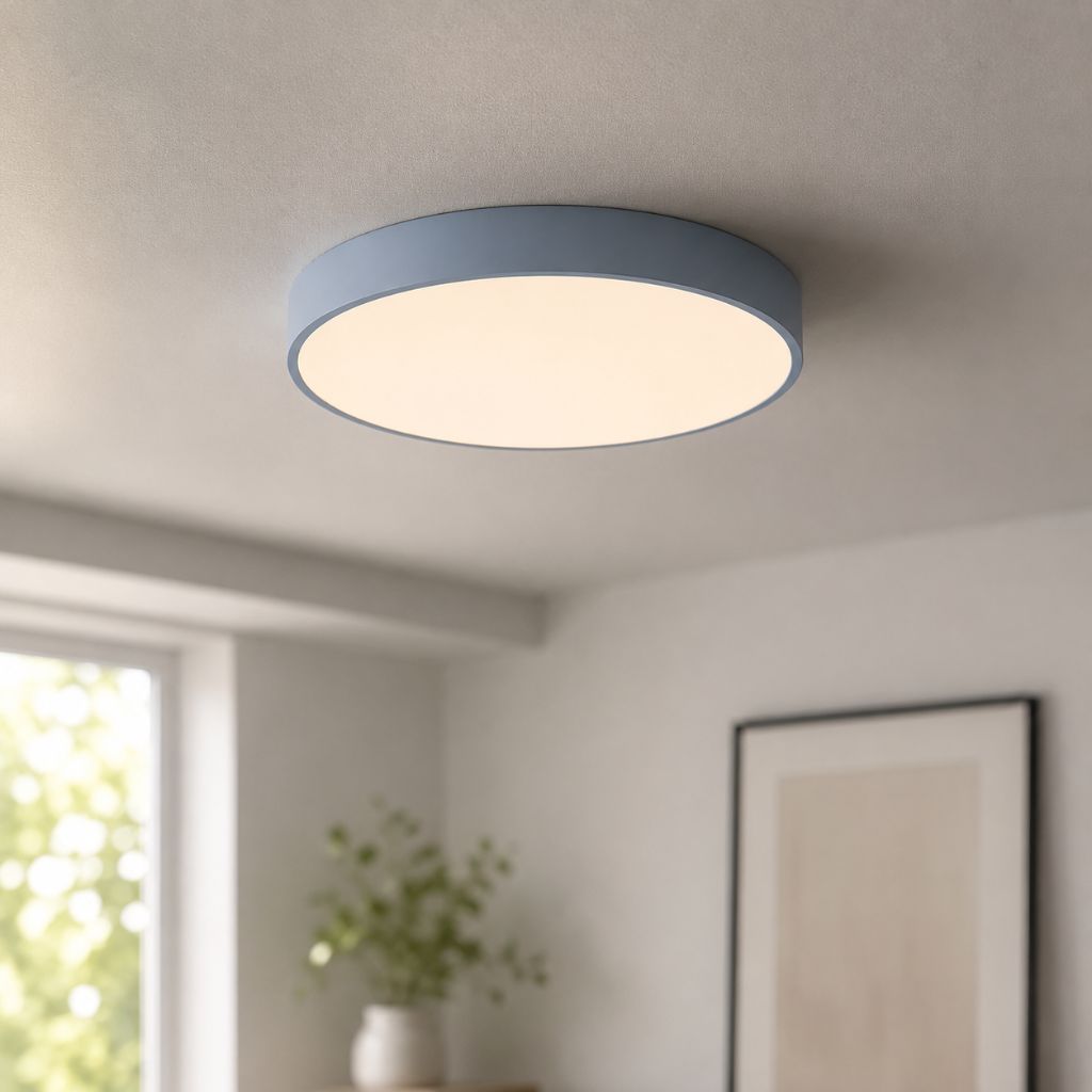 Modern Low-Profile LED Ceiling Light – 8 Vibrant Colors, Multiple Sizes, Dimmable Options for Bedroom, Living Room & Kids Spaces
