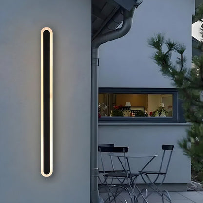 Curved Aluminum Outdoor Wall Sconce LED Hardwired Waterproof Light Fixture for Entryway Patio Porch Modern Exterior Lighting 12-39 Inch