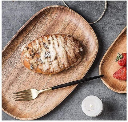 Hardwood Serving Platter Set – Natural Antibacterial Wood Tray for Cheese Boards, Appetizers & Daily Meals | Indoor Dining & Outdoor Picnics