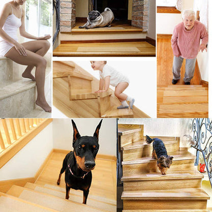 Clear Non-Slip Stair Treads | Anti-Slip Strips for Enhanced Safety | Ideal for Homes with Children and Seniors
