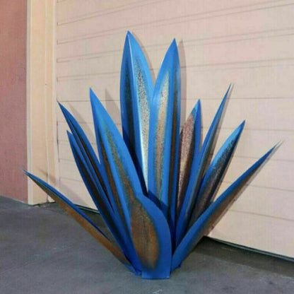 Metal Succulent Sculpture Weather-Resistant Agave Yard Art for Gardens Patios Desert Landscaping Indoor Outdoor Accent Rustic Handcrafted Ir