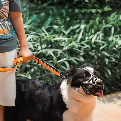 Breathable Mesh Dog Muzzle for Small to Extra Large Dogs | Adjustable Pet Safety Guard Prevents Biting Barking Chewing | Comfortable Lightwe