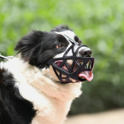 Breathable Mesh Dog Muzzle for Small to Extra Large Dogs | Adjustable Pet Safety Guard Prevents Biting Barking Chewing | Comfortable Lightwe
