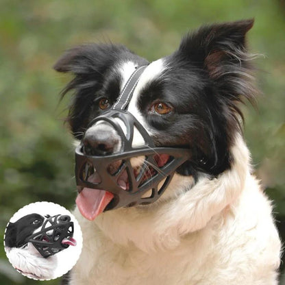 Breathable Mesh Dog Muzzle for Small to Extra Large Dogs | Adjustable Pet Safety Guard Prevents Biting Barking Chewing | Comfortable Lightwe