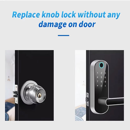 Biometric Door Lock with Fingerprint Scanner & App Control – 5 Entry Methods, 200 User Capacity