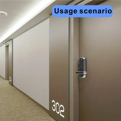 Biometric Door Lock with Fingerprint Scanner & App Control – 5 Entry Methods, 200 User Capacity