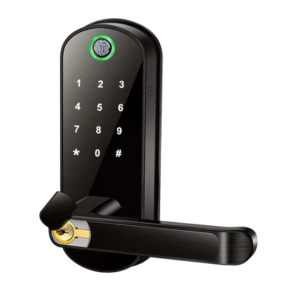 Biometric Door Lock with Fingerprint Scanner & App Control – 5 Entry Methods, 200 User Capacity