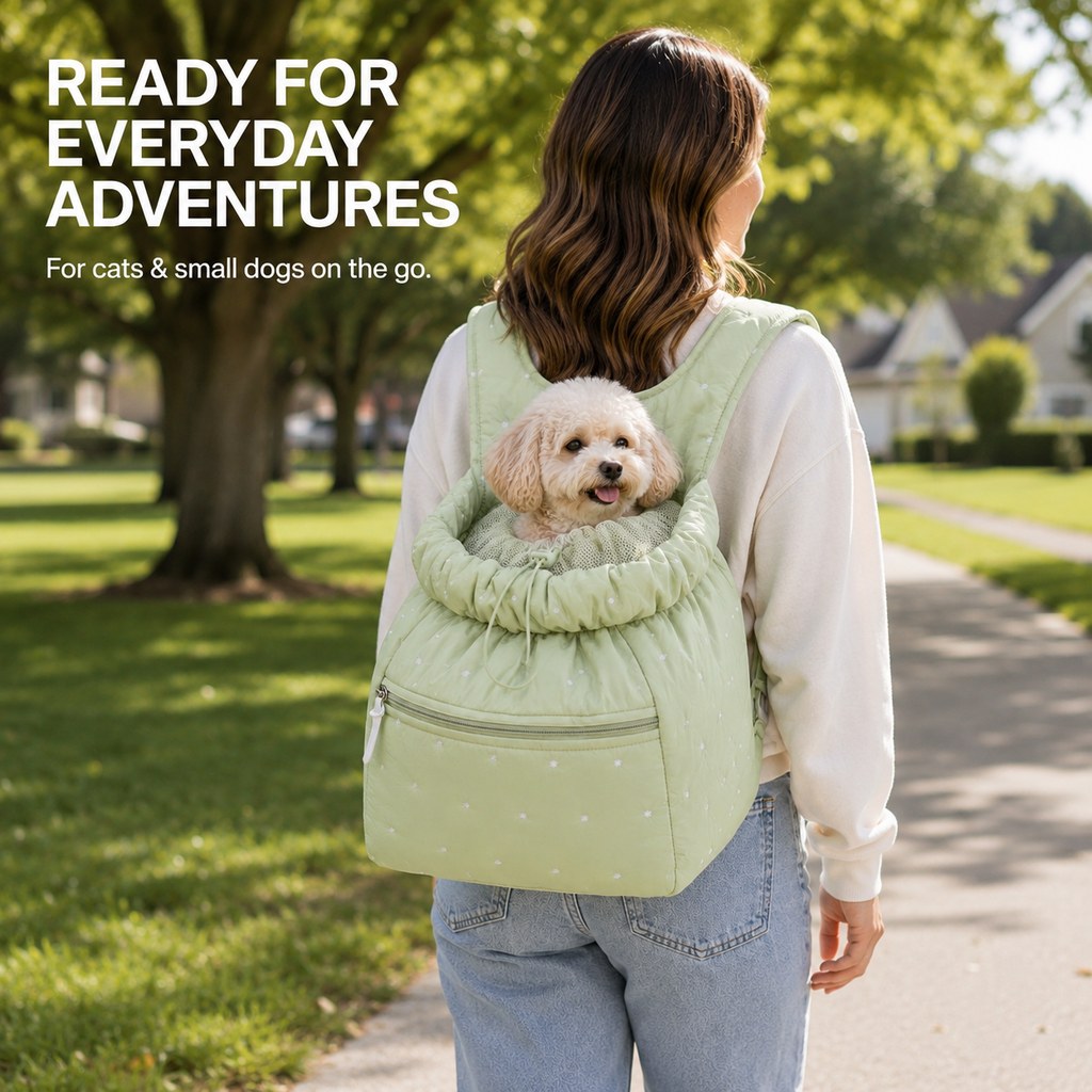 Ortekor Hands-Free Pet Carrier Backpack for Everyday Outings – Breathable Travel Carrier for Cats & Small Dogs