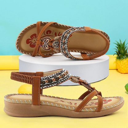 Women's Orthopedic Platform Sandals with Arch Support and Cushioned Footbed for All-Day Comfort | Stability Plus Sole for Walking