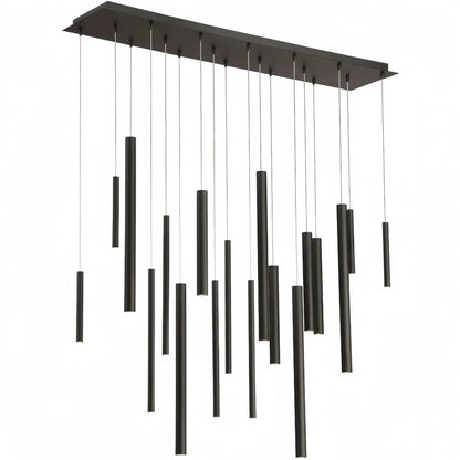 Adjustable Aluminum Tube LED Ceiling Light for Dining Room Kitchen Island Modern Spot Lighting Fixture Sleek Metal Design