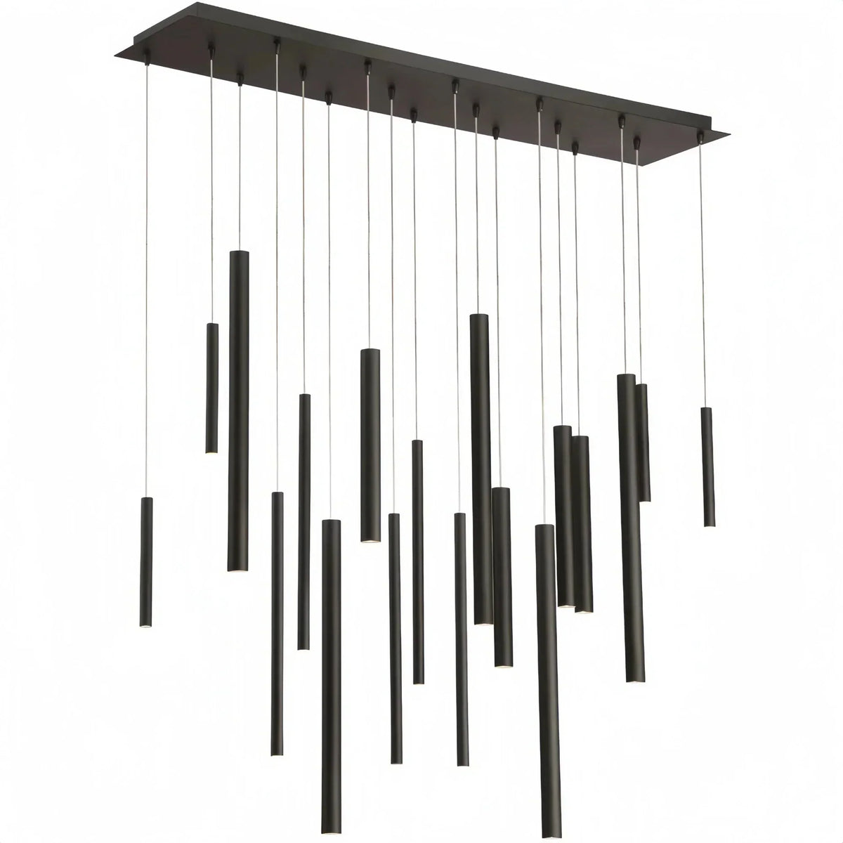Adjustable Aluminum Tube LED Ceiling Light for Dining Room Kitchen Island Modern Spot Lighting Fixture Sleek Metal Design