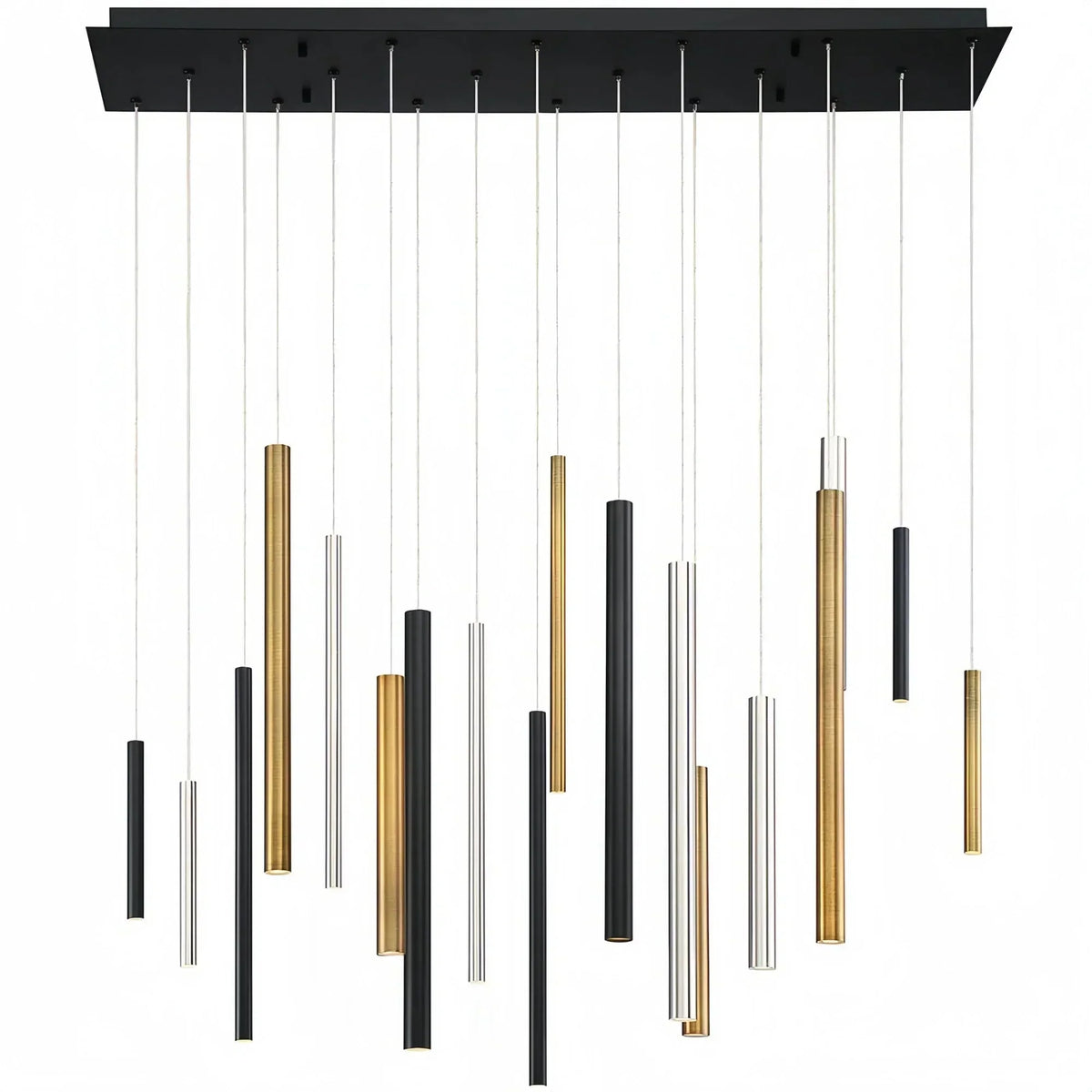 Adjustable Aluminum Tube LED Ceiling Light for Dining Room Kitchen Island Modern Spot Lighting Fixture Sleek Metal Design