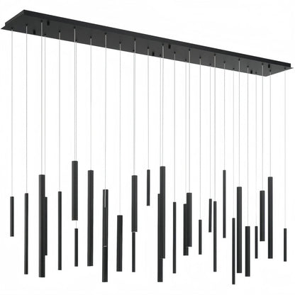 Adjustable Aluminum Tube LED Ceiling Light for Dining Room Kitchen Island Modern Spot Lighting Fixture Sleek Metal Design