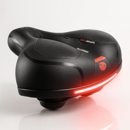 Cushioned Bicycle Seat with Built-In Suspension & Reflector for Road & Mountain Bikes, Comfort Gel Foam Padded Bike Saddle for Men Women