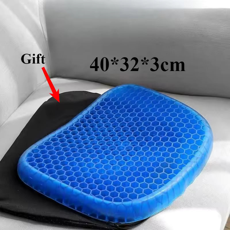 Pressure-Relieving Gel Seat Cushion for Coccyx | Chair Pad for Office, Car, Wheelchair | Orthopedic Support for Lower Back