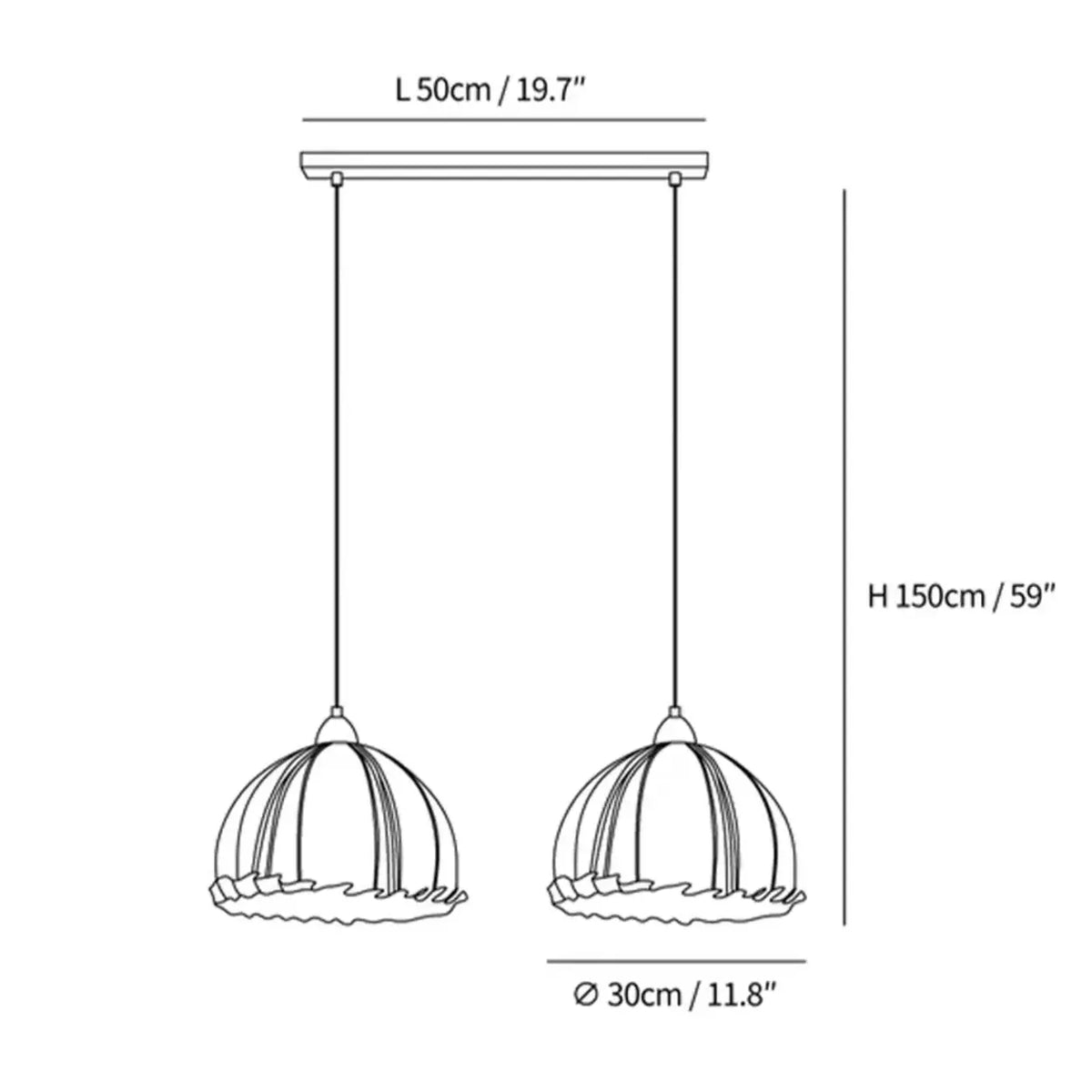 Wood & Linen Drum Ceiling Light 59 in Drop for Dining Tables Kitchen Islands E27 Socket Adjustable Hanging Fixture Natural Minimalist