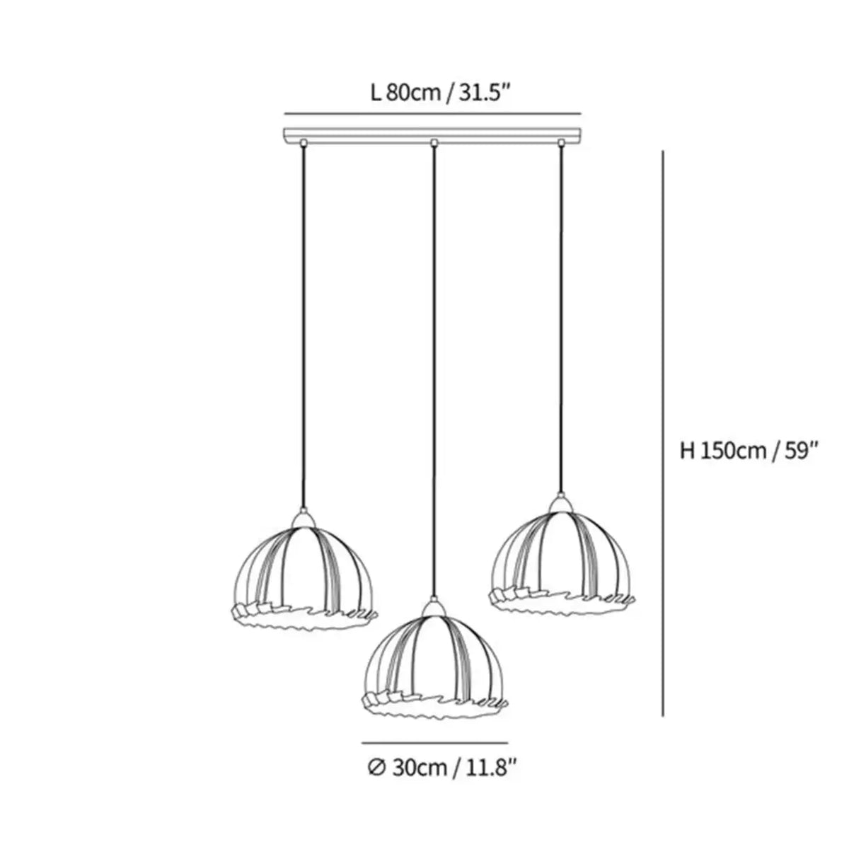 Wood & Linen Drum Ceiling Light 59 in Drop for Dining Tables Kitchen Islands E27 Socket Adjustable Hanging Fixture Natural Minimalist