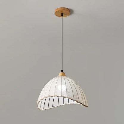 Wood & Linen Drum Ceiling Light 59 in Drop for Dining Tables Kitchen Islands E27 Socket Adjustable Hanging Fixture Natural Minimalist
