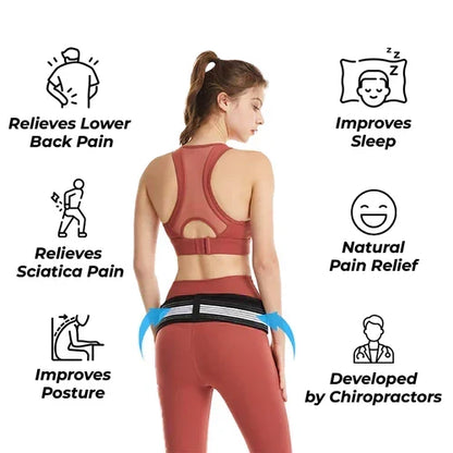 Therapeutic Compression Wrap for Nerve and Lumbar Discomfort Relief – Adjustable Stabilizing Support Brace for Hip and Spine