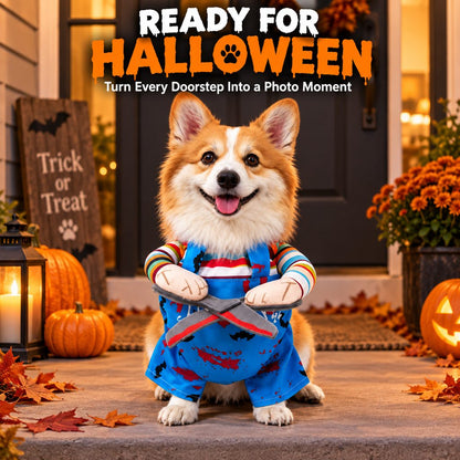 Ortekor Halloween Scissor Hands Dog Costume - Funny 3D Pet Outfit for Parties, Photos & Standout Halloween Looks