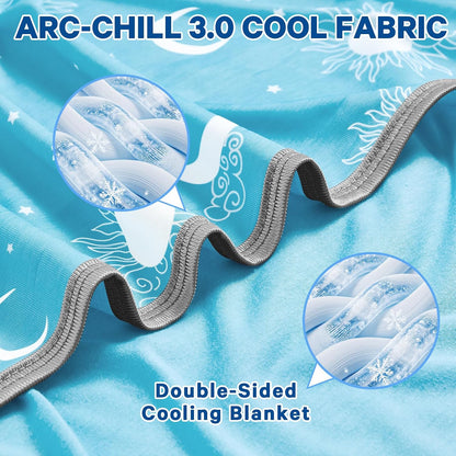Cozy Comfort | Cooling Blanket with Double-Sided Fabric | Lightweight Summer Blanket for Hot Sleepers and Travel
